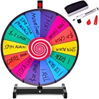 Los mejores  - COSTWAY Ruleta de Juego con Soporte Puede Escribir y Limpiar con Pluma Borrable para Fiesta Juguete (18 Pulgadas)